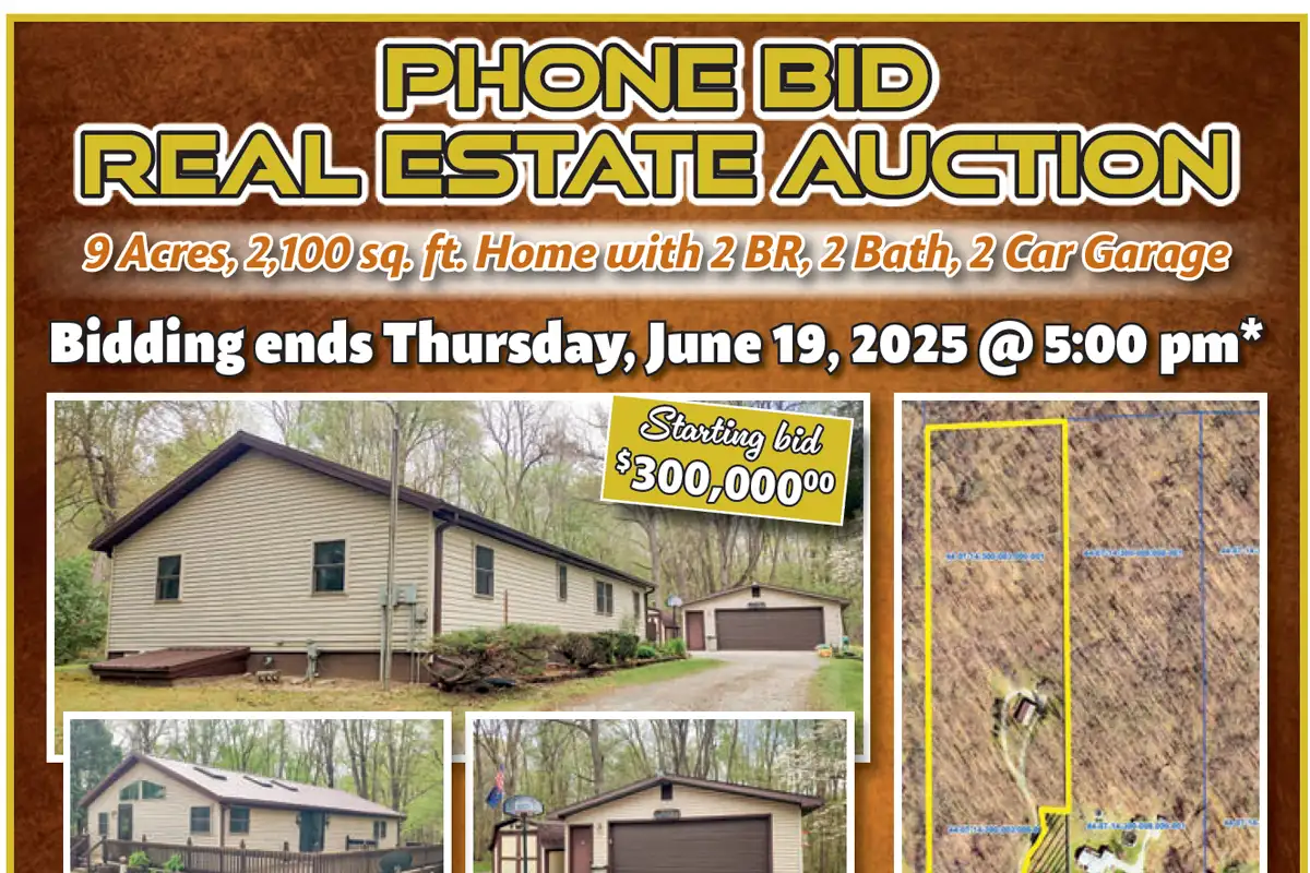 Phone Bid Real Estate Auction for LaGrange, Indiana Home, Ends June 19, 2025