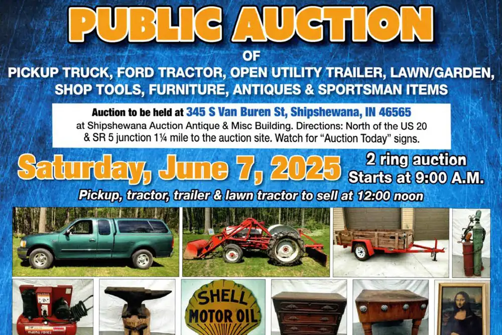 Forrest Lammon Trust Personal Property Auction in Shipshewana, Indiana.