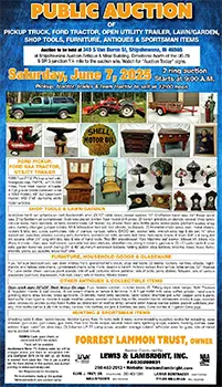 Forrest Lammon Trust Personal Property Auction in Shipshewana, Indiana.