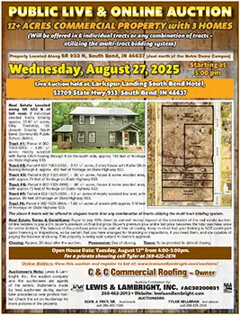 Public Live & Online Auction: 12+ Acres Commercial Property with Three Homes
